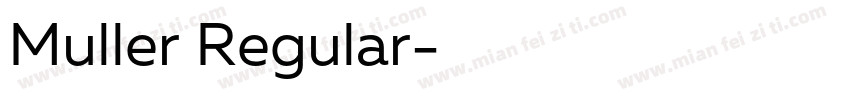 Muller Regular字体转换